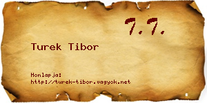 Turek Tibor névjegykártya